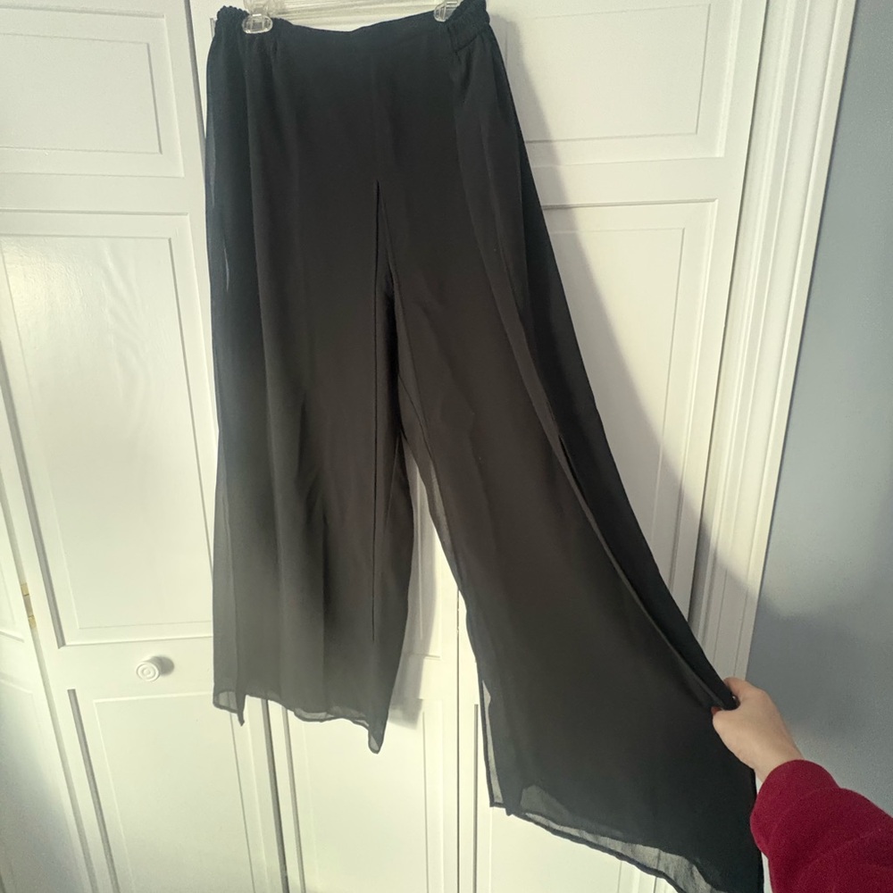 Elegant Black Wide-Leg Women's Pants